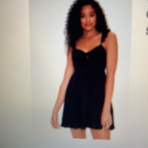 Flounce trim mini dress